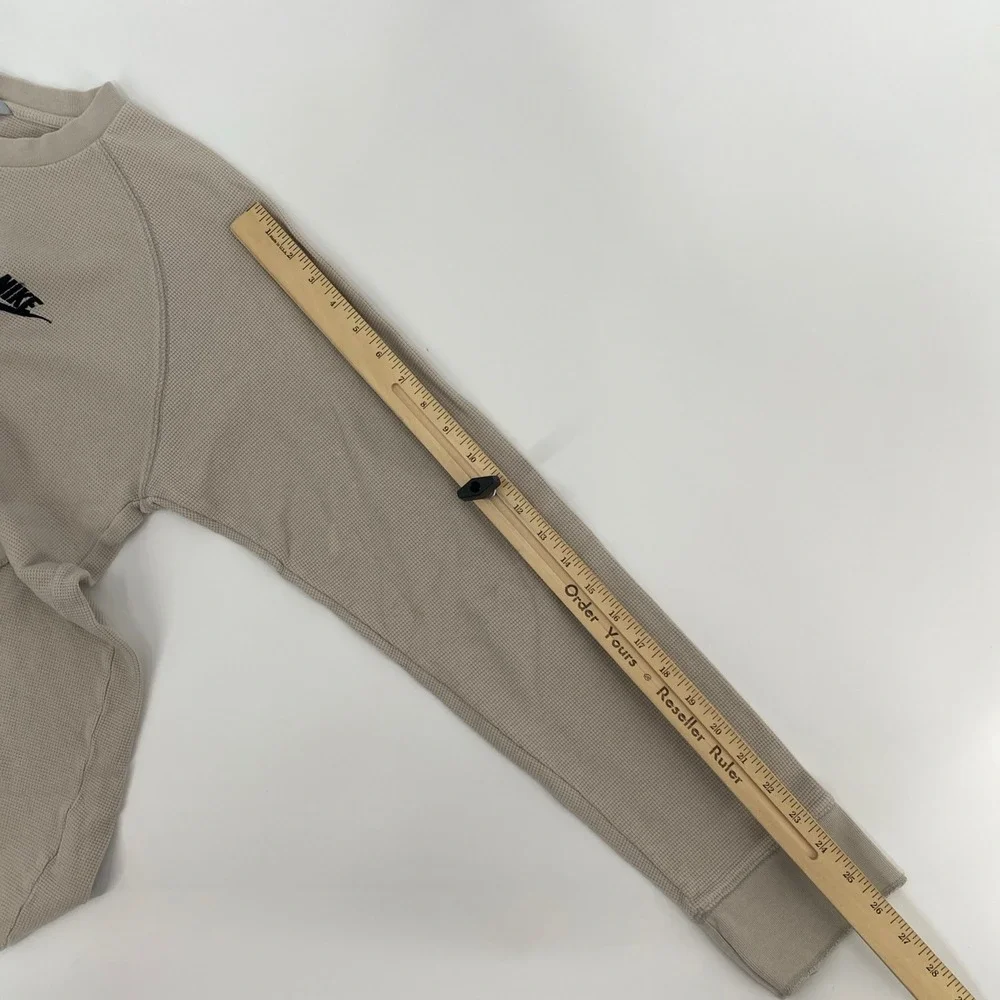 Nike Waffle Knit Thermal Shirt Mens XXL Tan Beige Gorpcore Layering Streetwear